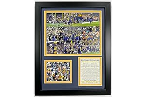 LEGENDS NEVER DIE, INC. Michigan Football | 2023 CFP National Champions | Framed Double Matted Photo Collages | (12"x15", Mosaic)