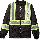 Work King mens Hi Vis Quilted Safety Jacket