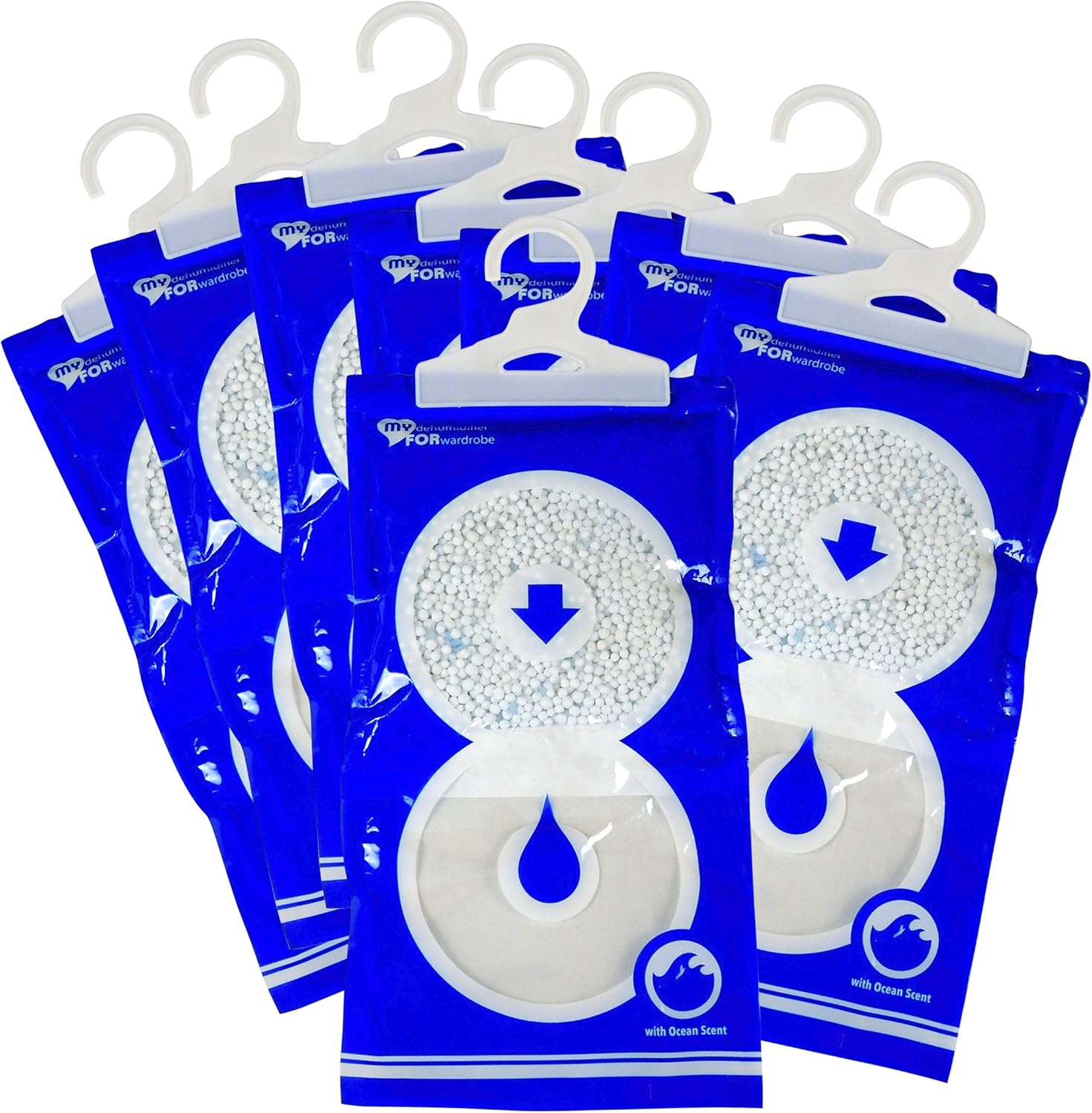 Hanging dehumidifiers with highly absorbing crystals 8 pieces x 235 gr