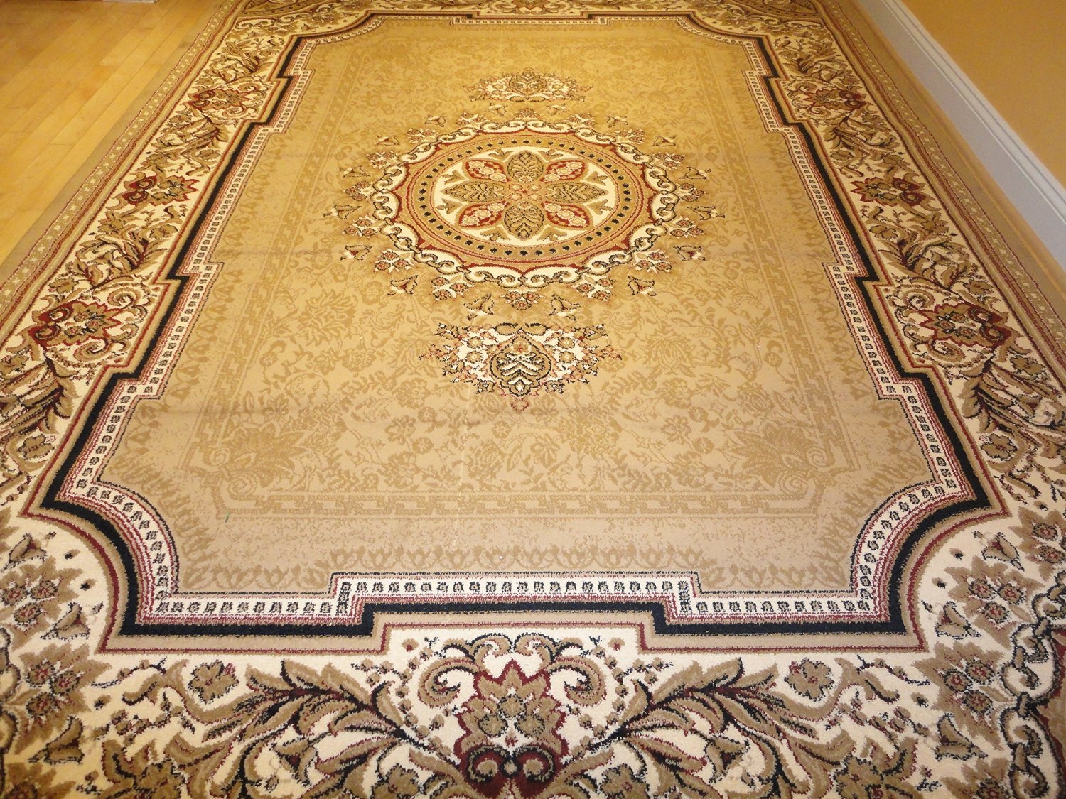 New Persian Tabriz Style Beige Rug 5x8 Area Rug Traditional 5x7 Carpet