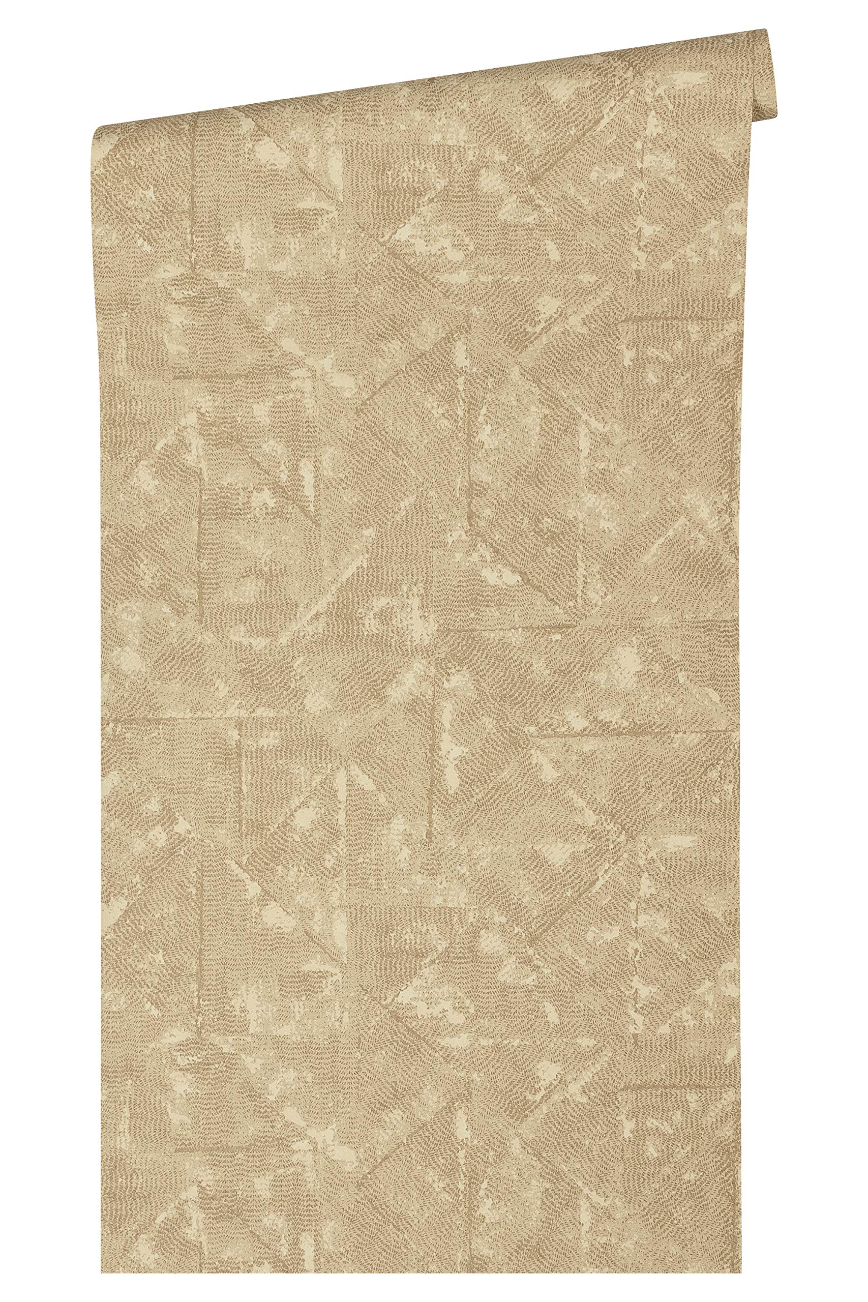 Architects Paper Absolutely Chic Non-Woven Wallpaper in Ethnic Look 10.05 m x 0.53 m Beige Brown Metallic Made in Germany 369745 36974-5