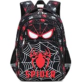 abshoo Cute Spider School Backpack For Boys Elementary Kindergarten Kids School Bag (Spider Black)