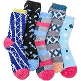 Fuzzy Slipper Socks Thick Fluffy Warm Winter Cozy Plush Soft Sleep Home Socks for Women Men