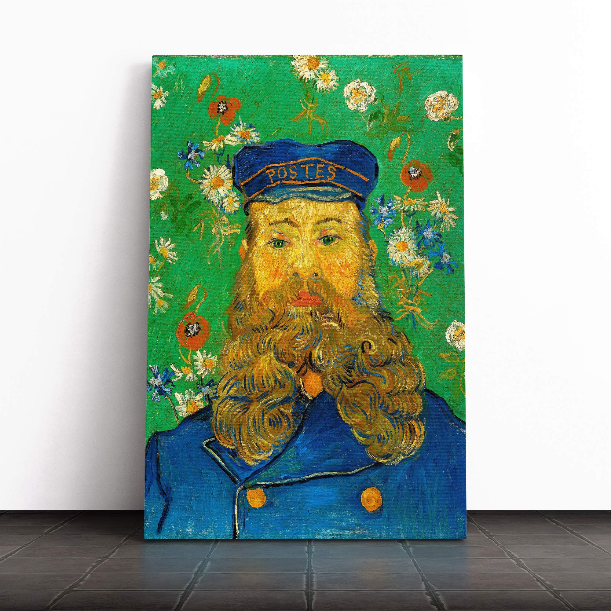 Vincent Van Gogh Portrait of Joseph Roulin (2) Canvas Print | Gallery Wrapped 30mm Frame Wall Art | 20x14 inches | Ready to Hang | Modern People Picture | Living Room Bedroom Lounge Office