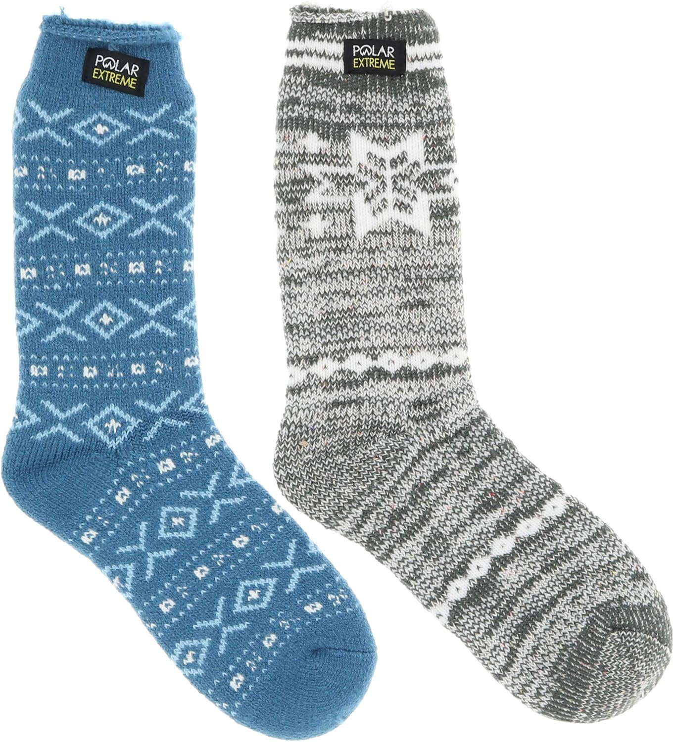 Polar Extreme Women's Fairisle Thermal Insulated Socks (2Pr) (Blue