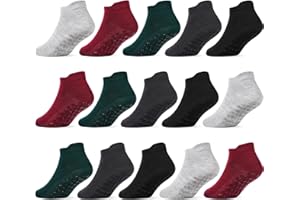 SkiBeaut 15 Pairs Baby Toddler Socks, Toddler Grips Non Slip Socks for Boys Girls, Kid Anti Skid Child Sox for 0-7 Years