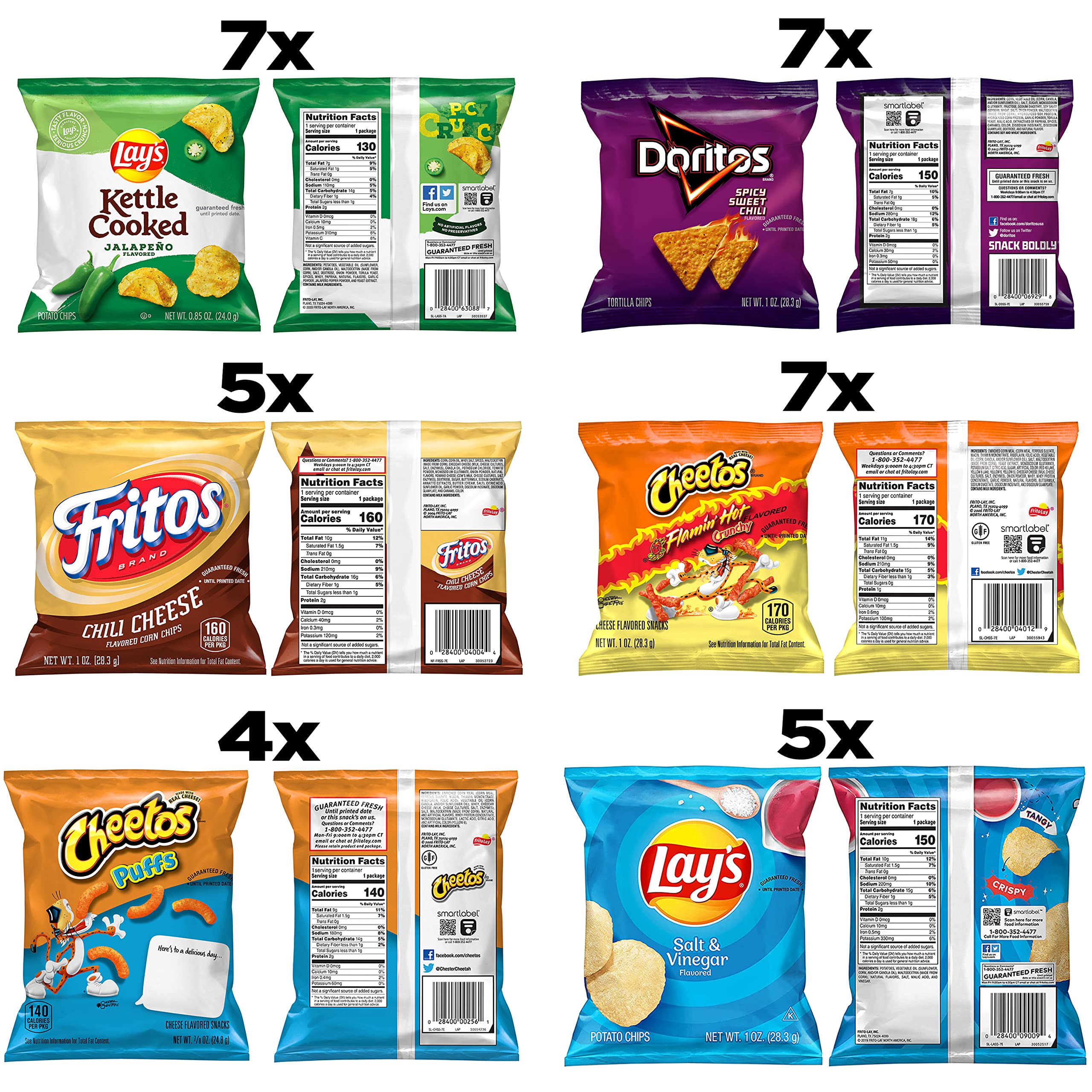 Frito-Lay Bold Mix Variety Pack, (Pack of 35)