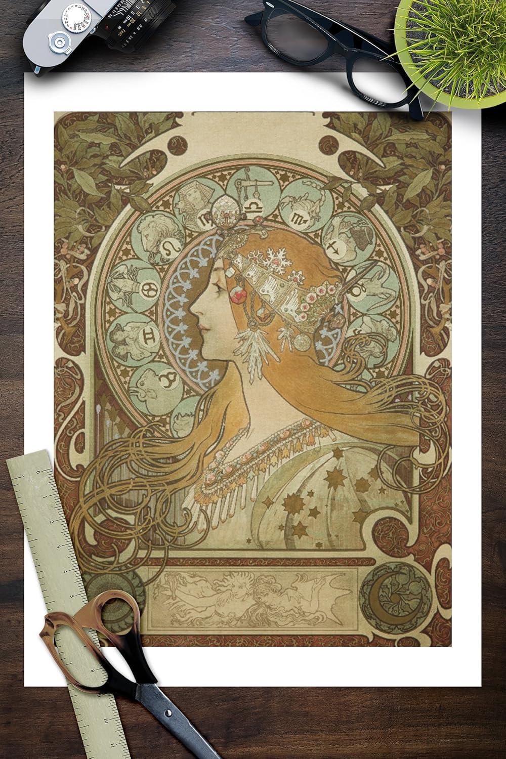 Amazon Com Zodiac Artist Mucha Alphonse France C 1896 Vintage Advertisement 9x12 Art Print Wall Decor Travel Poster Posters Prints