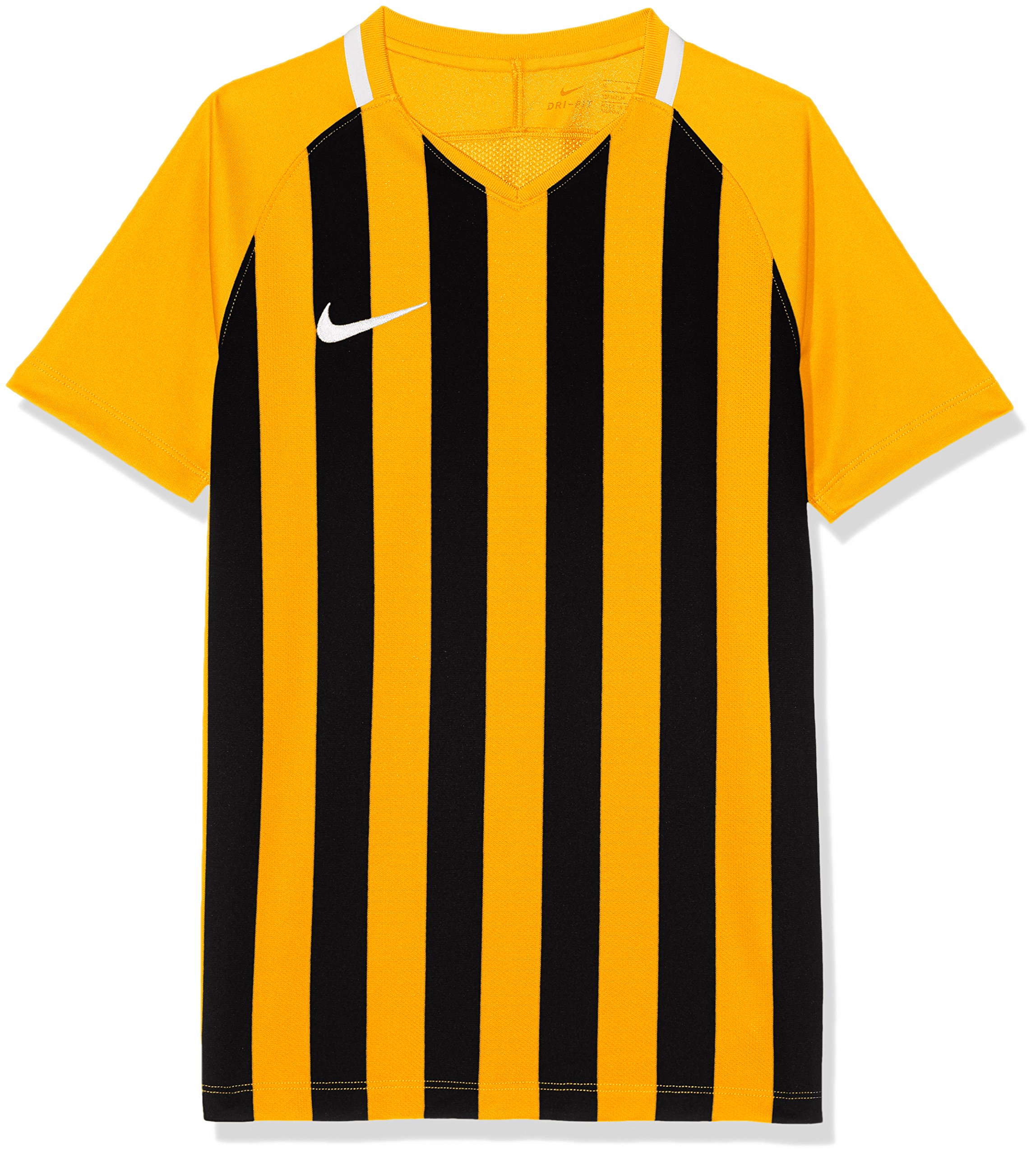 Nike Kids Striped Division III Short Sleeve Top - University Gold/Black/White/White, Small