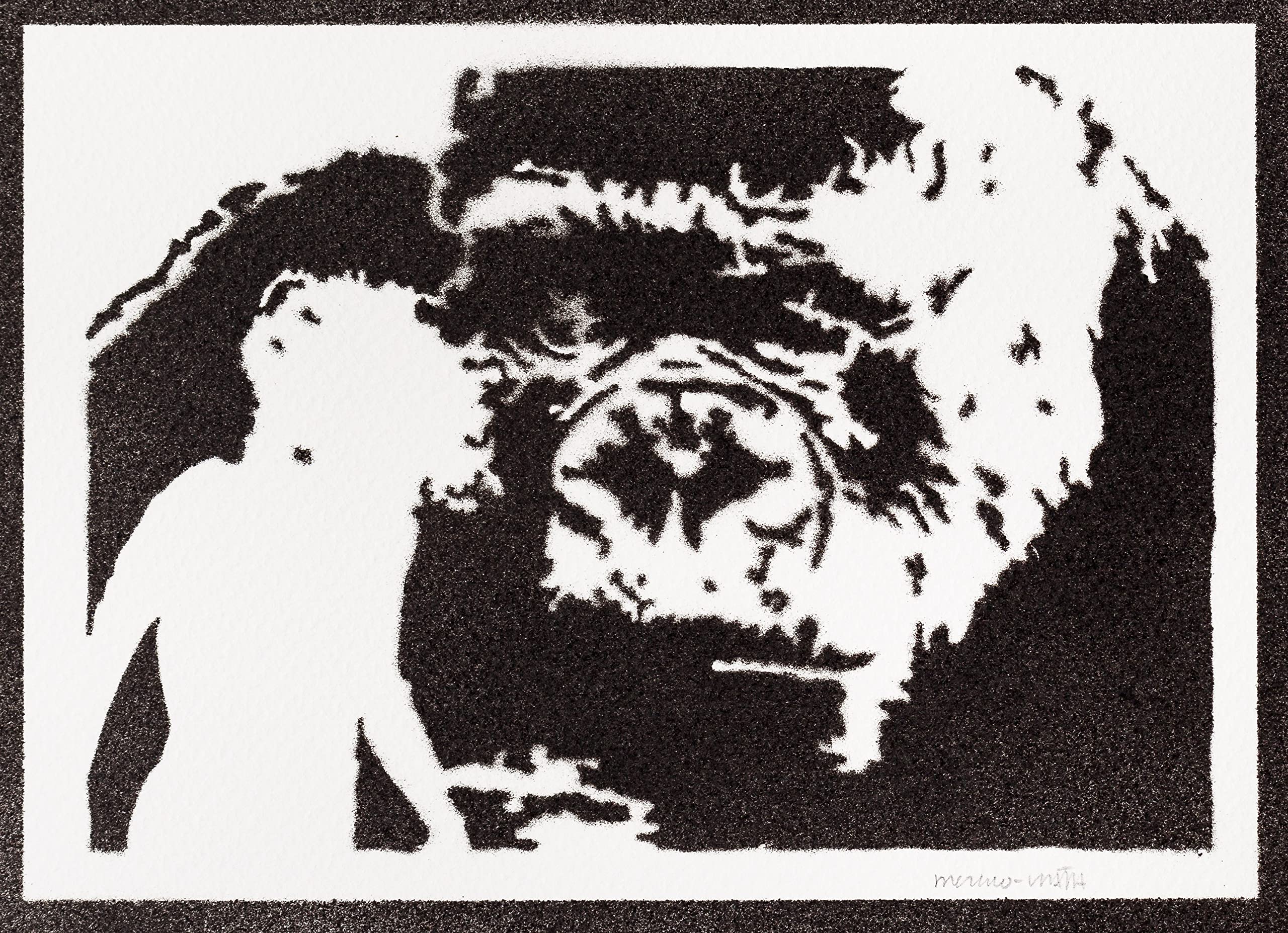 moreno-mata Real Handmade Graffiti King Kong Horror Movies Films Poster Room Decor Home Wall Art Decoration Bedroom Gifts for Men and Women