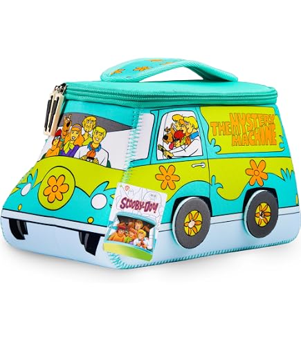 Loungefly Scooby-Doo Mystery Machine Hundehalsband – Verstellbar, Größe L, Mit Krone-Verschluss & Pfoten-Anhänger