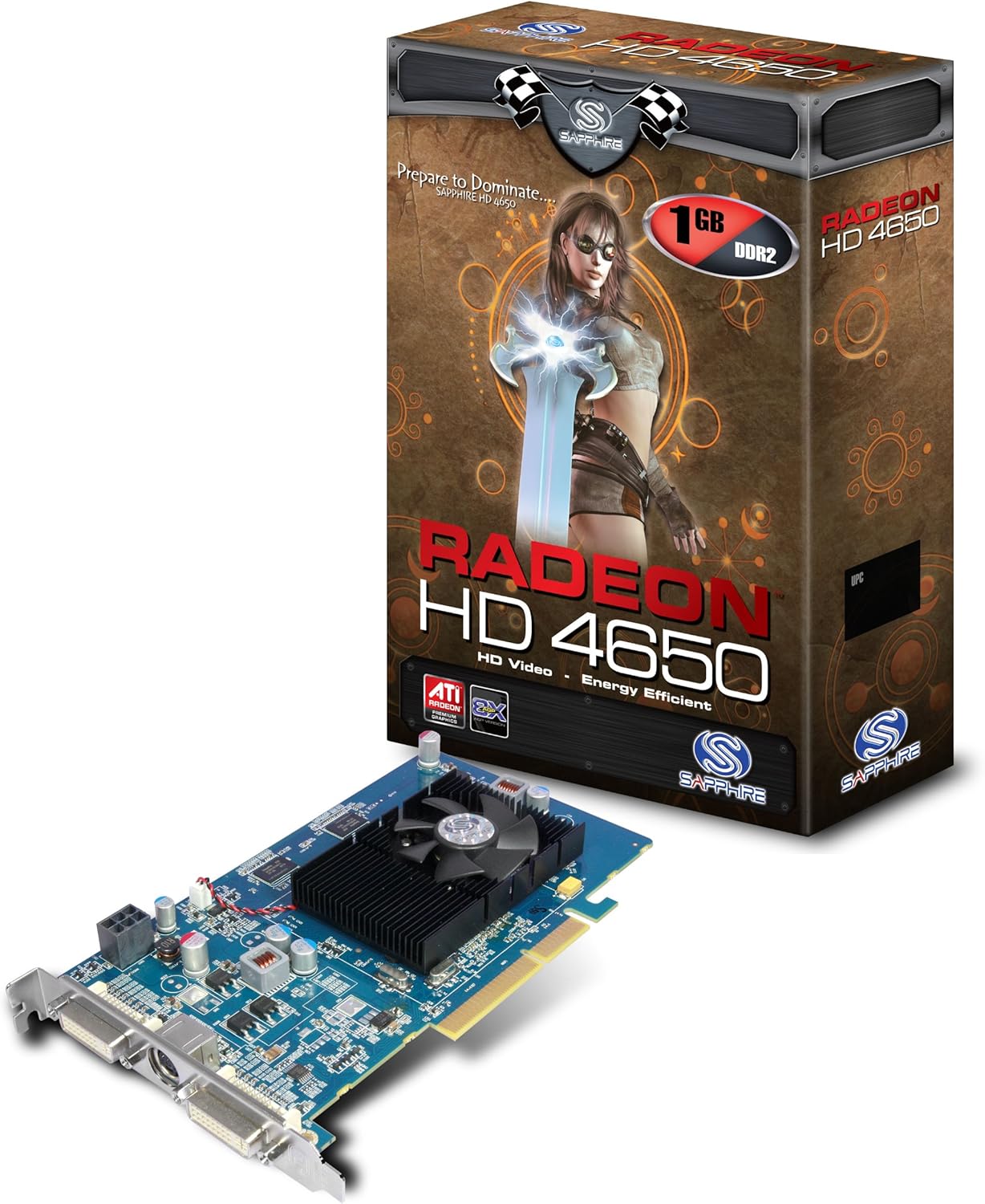 Sapphire Radeon HD 4650 - Tarjeta gráfica ATI (AGP, Memoria de 1 GB ...