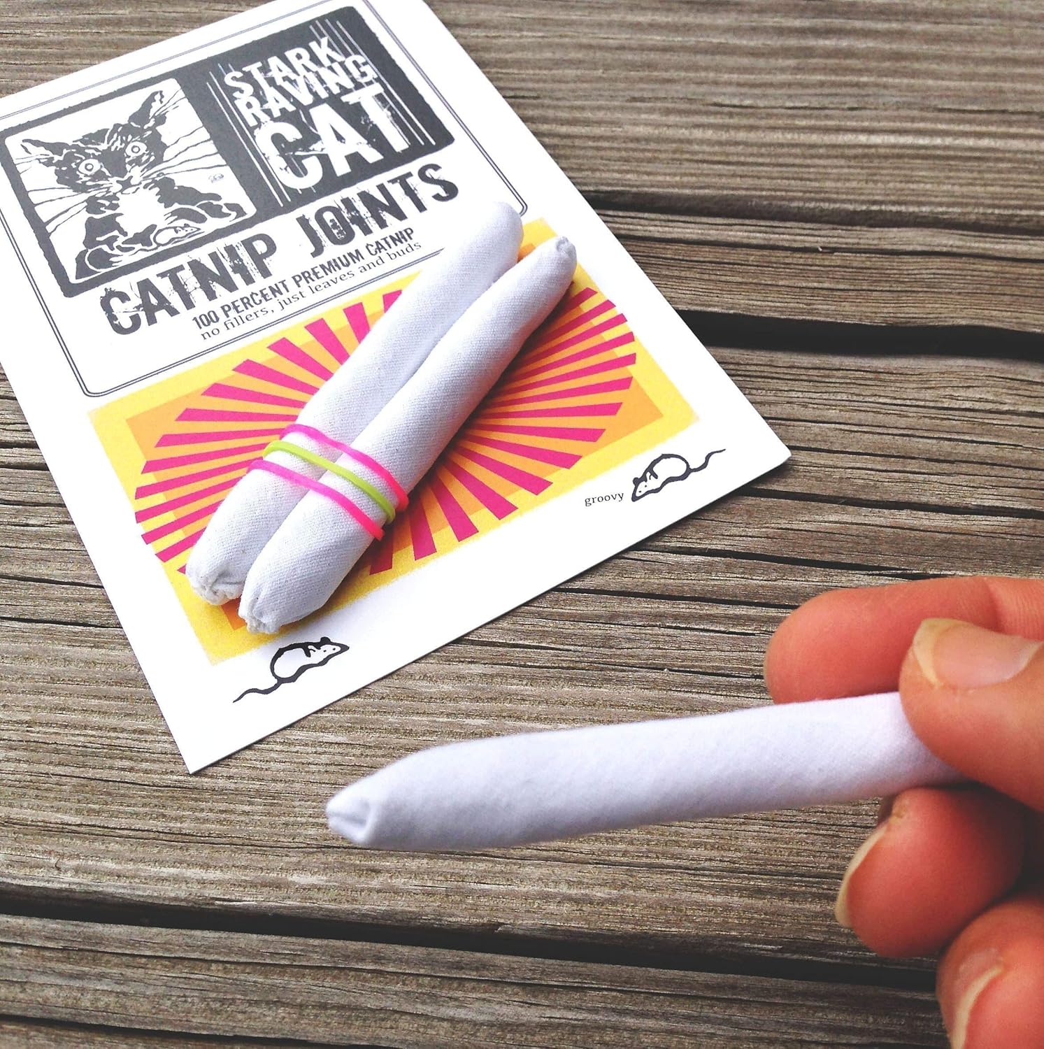 Catnip Joints Cat Toy Set of 2, handmade using 5Star