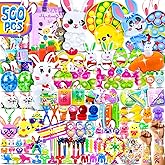 Pistroy 500 PCS Easter Eggs Fillers, Easter Party Favors for Kids Easter Basket Stuffers Fidget Toys Bulk, Classroom Prize Easter Gifts Treasure Box Toys Birthday Goodie Bag Stuffers