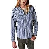 Lucky Brand Men's Striped Long Sleeve Masa Western Shirt