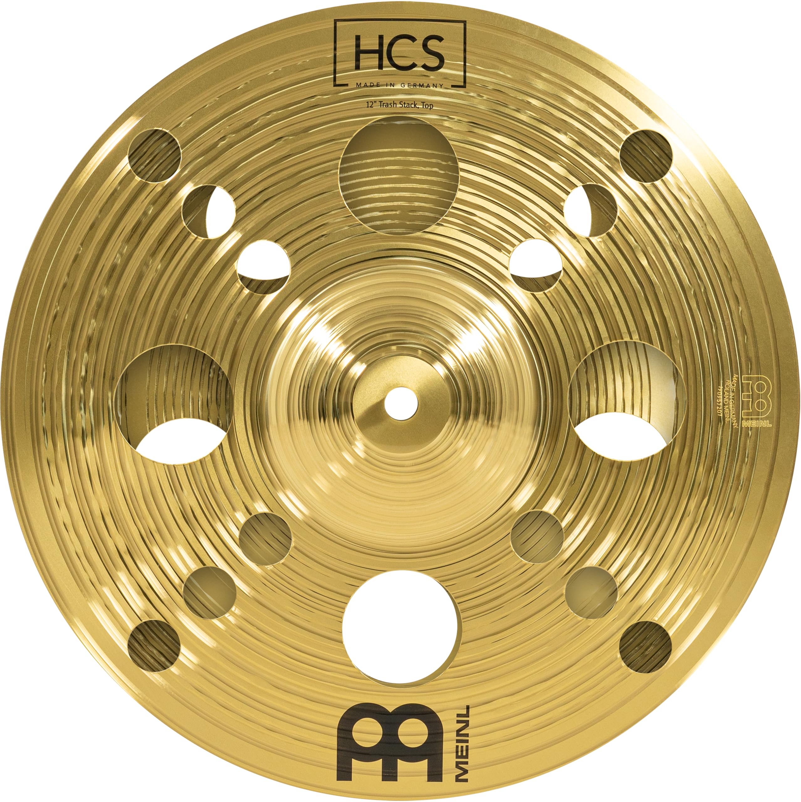 Meinl Cymbals HCS Trash Stack Cymbal 12 inch (Video) for Drum Set (30,48cm) Traditional Finish Brass, Made in Germany (HCS12TRS)