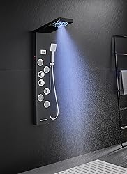 TSIBOMU Shower Panel Tower System with LED Rainfall