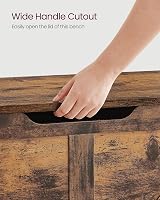 VASAGLE Storage Chest Bench 40x80x46 cm Rustic Brown LSB062T01 view 8