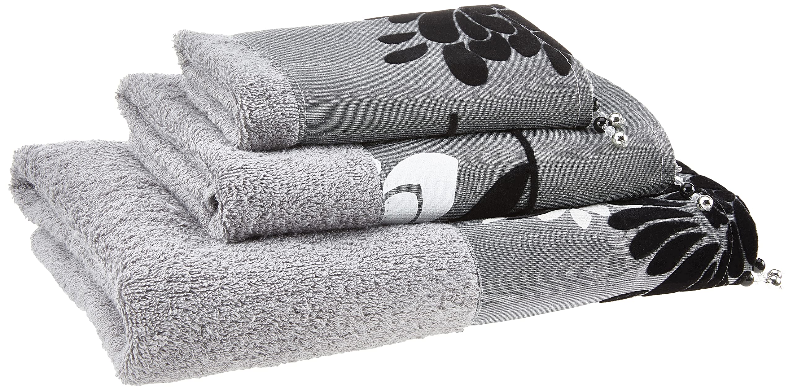 Popular Bath Bath Towels, Erica Collection, 3-Piece Set, Grey — image 1