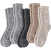 EBMORE Womens Fuzzy Socks Slipper Fluffy Cozy Comfy Cabin Plush Warm Winter Sleep Home Soft Socks