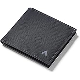 Allett ID Wallet, Jet Black | Nylon, RFID Blocking | Slim Minimalist Bifold Wallet, Water Resistant, Durable, Thin, Front Pocket | Holds 4-12+ Cards, Cash