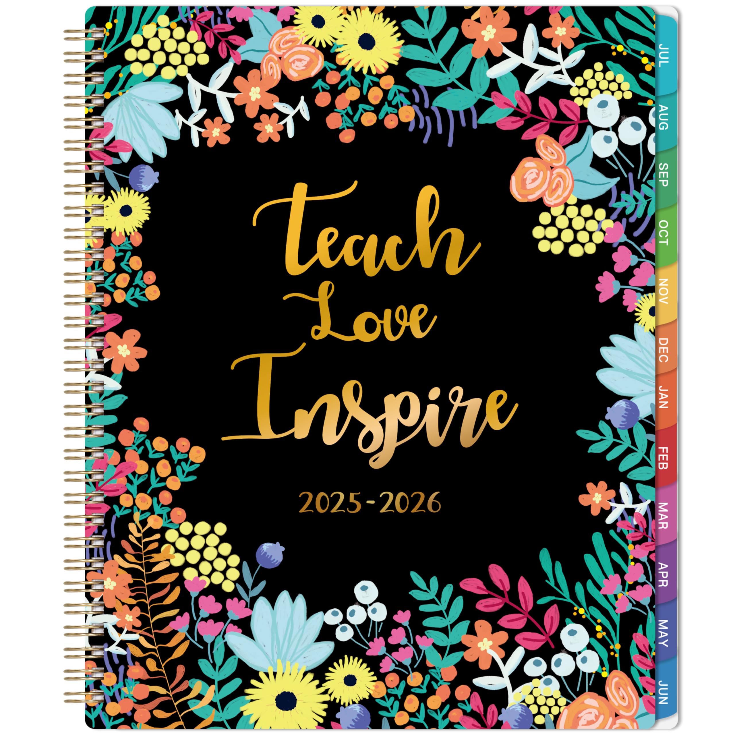 Photo 1 of Teacher Planner 2025-2026 - Academic Planner from July 2025 - June 2026, 8.5'' x 11'', Lesson Plan Book, Weekly & Monthly Lesson Calendar with Quotes