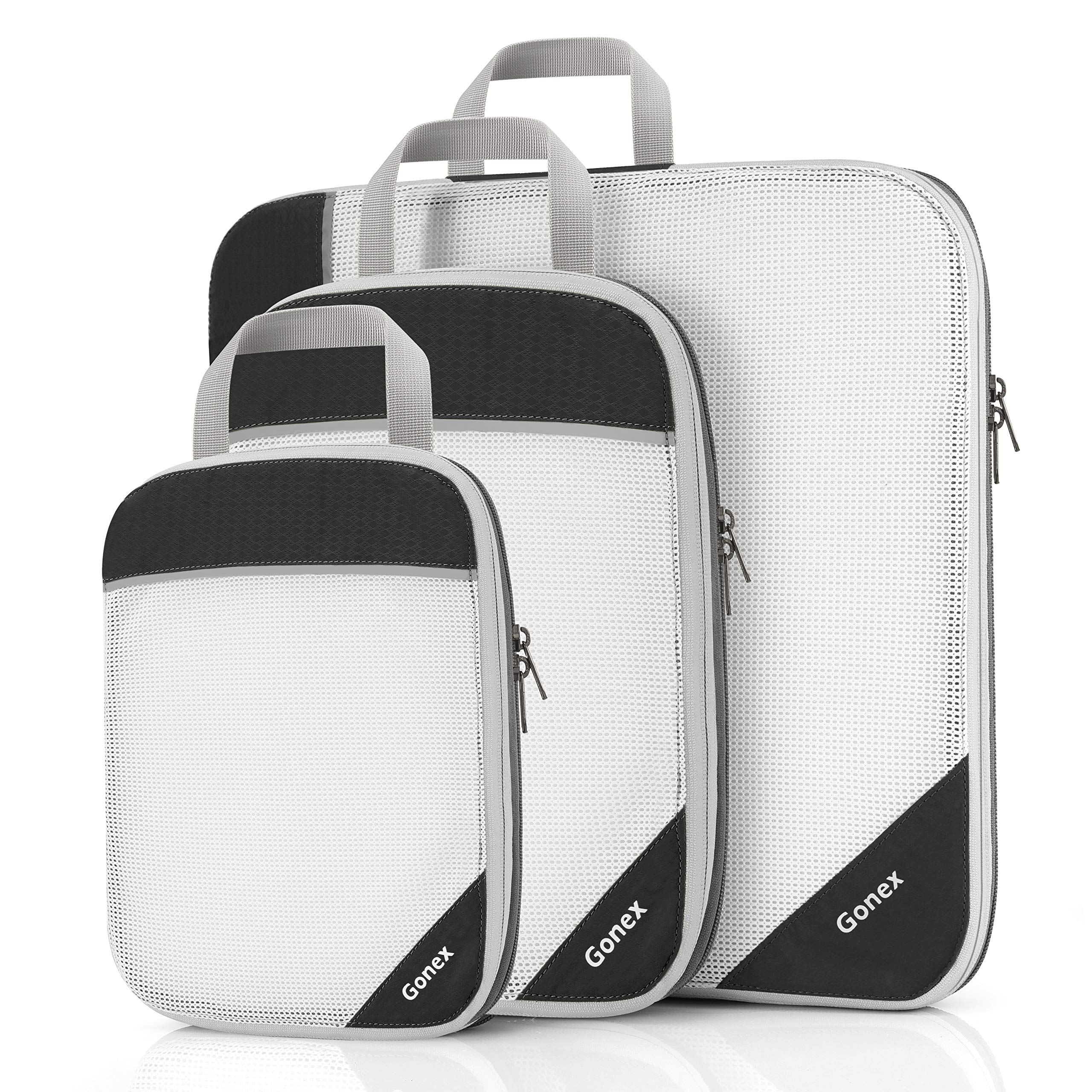 Compression Packing Cubes, Gonex Extensible Storage Mesh Bags Organizers