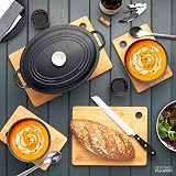 LARHN Premium Extra-Thick 3-Piece Bamboo Chopping Board Set 33x22cm view 6