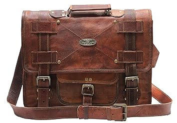 Amazon.com: Handmade_World leather messenger bags for men women ...