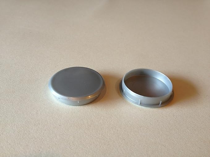 Hinge and Bracket Supplies 35Mm Hinge Hole Cover Caps 10 Pces Silver