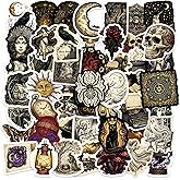 50Pcs Anime Witch Stickers Pack, Vintage Horror Goth Waterproof Decals for Laptop, Kindle, Phone, Skateboard, Suitcase, Water Bottle, Scrapbook, Journal