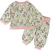 HonestBaby Unisex-baby 2-Pack Crewneck Sweatshirt and Sweatpant Set 100% Organic Cotton for Toddler, Baby Boys, Girls
