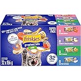 Friskies Greatest Hits Wet Cat Food, Pate Variety Pack 4 Flavours - 156 g Can (32 Pack)