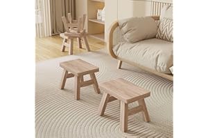 Golden Sun WM Unfinished Step Stool Footstool Wooden 11 inch for Kids Adults Plant Stand Plant Stand Fishing Stool Wood Small