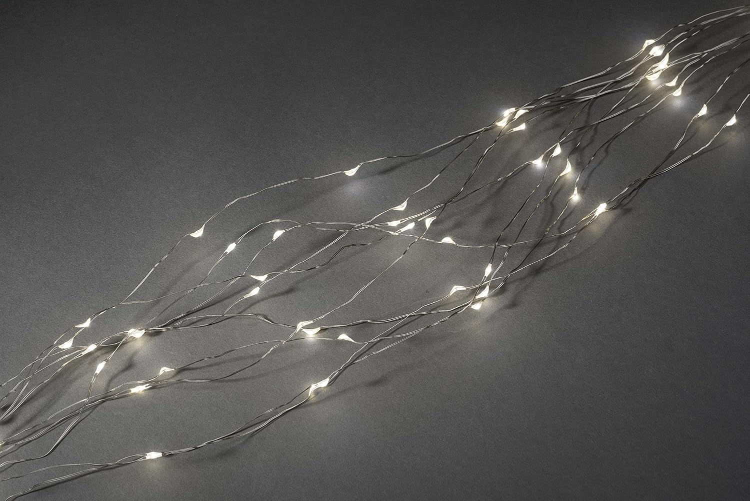 Konstsmide Naked Wire "Rain" Cable Light String with 20 Warm White LED, Silver - Image 3