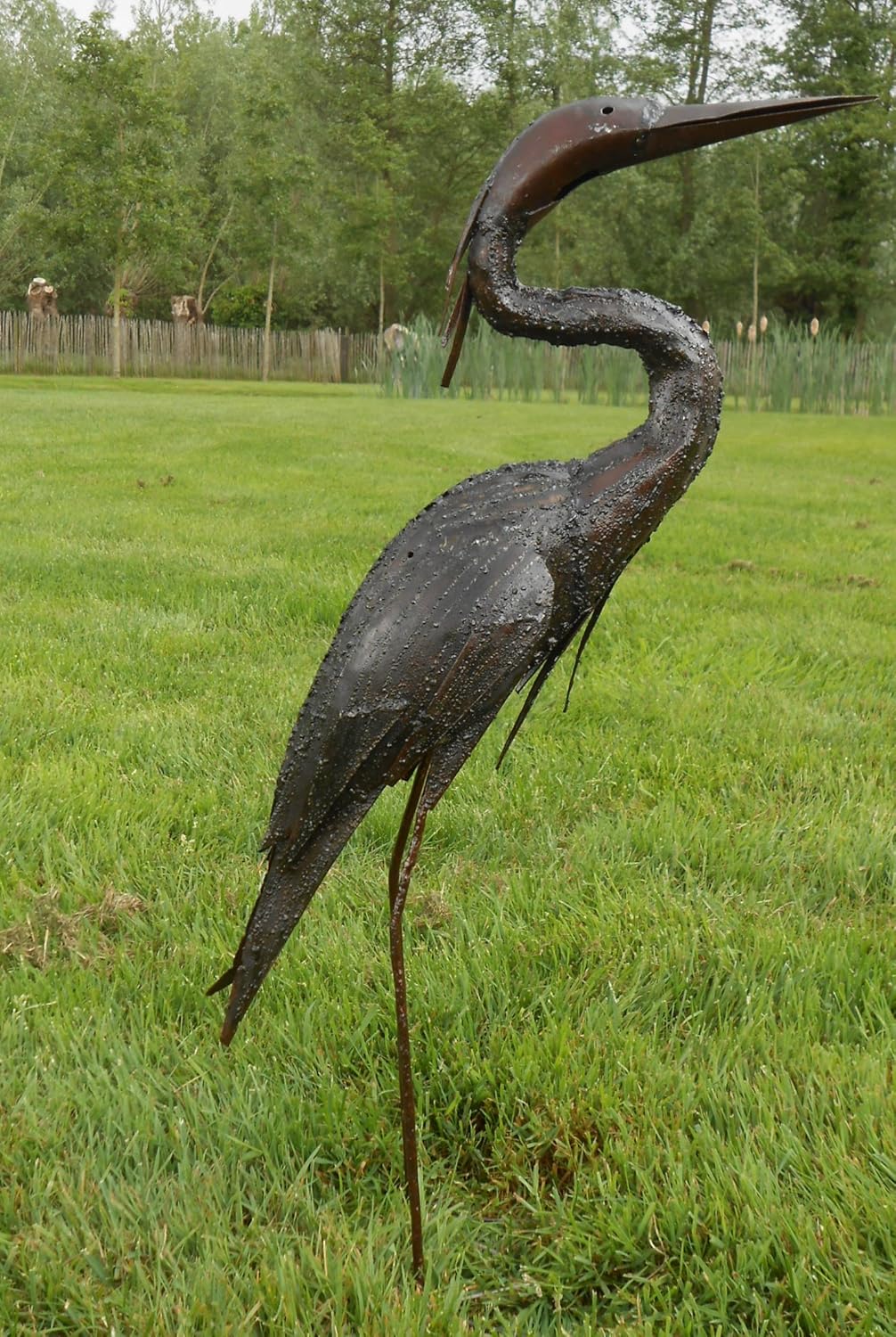 Heron in metal, Birds of Zimbabwe, 58 cm Amazon.co.uk Garden & Outdoors