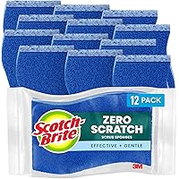 Scotch-Brite Zero Scratch Scrub Sponge, 12 Kitchen Sponges for Cleaning Around The Home, Bathroom & More, Effective + Gentle 