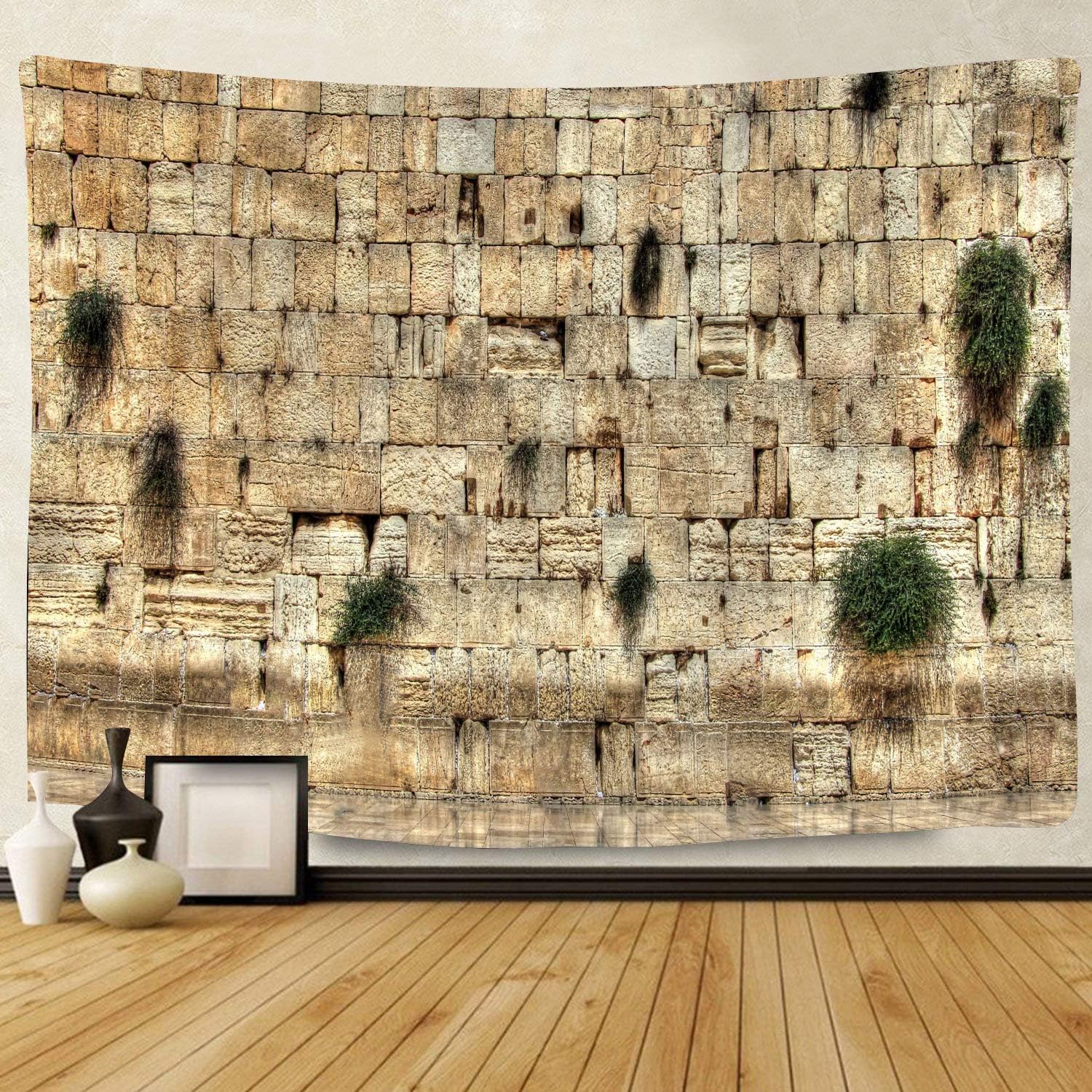 Tapestries - F-FUN SOUL Western Wall Jerusalem City Tapestry, Large 80x60inchs Soft Flannel, Room Decor Wall Hanging Tapestries DSFS670