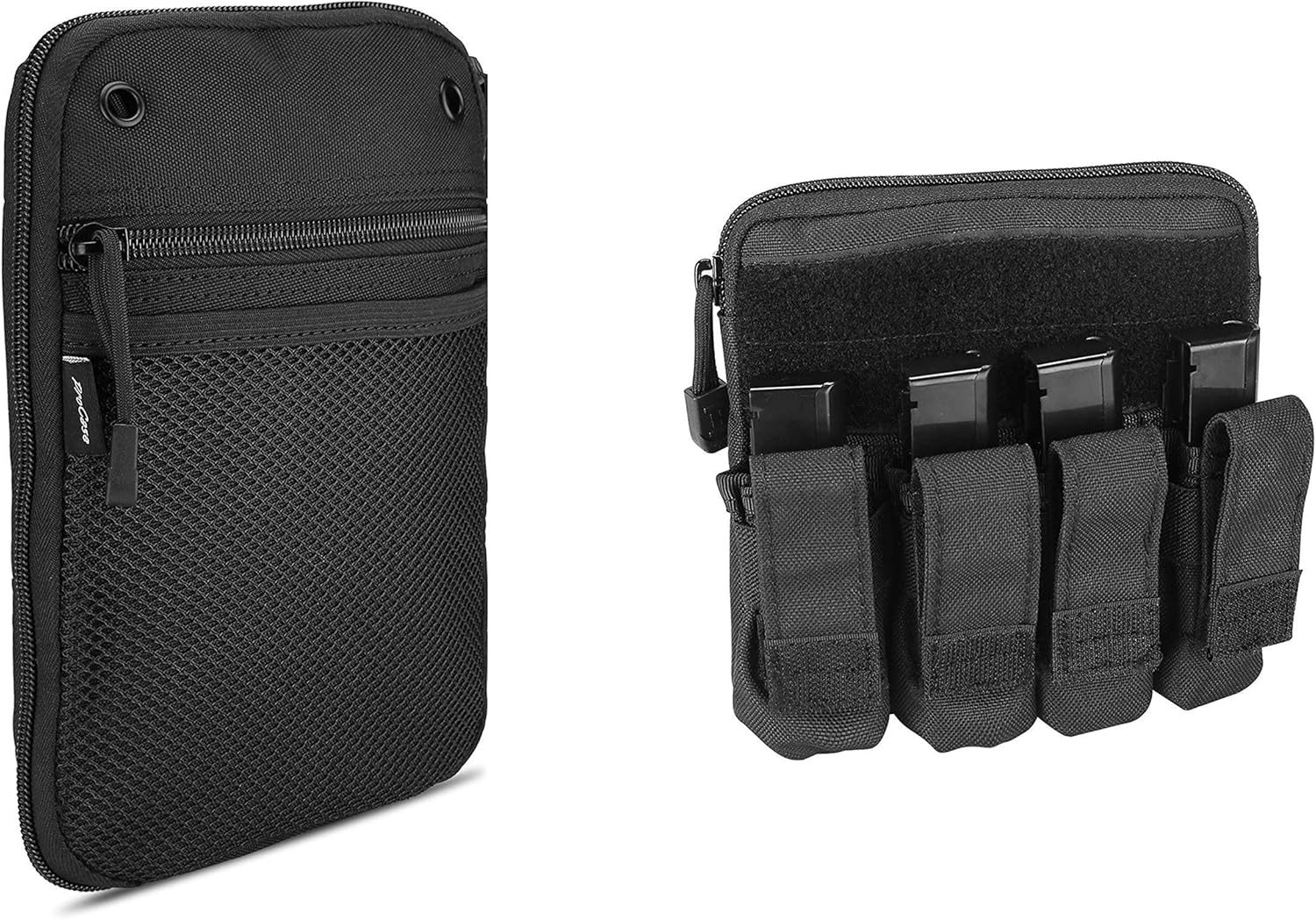 ProCase Concealed Gun Pouch Bundle with Tactical Pistol Mag Pouch Magazine Bag Clip Utility Tool Holder –Black: Computers & Accessories