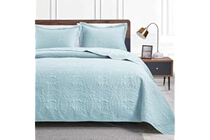 Love's cabin Parure de lit d'été 3 pièces en polyester doux et léger, couvre-lit toutes saisons à motif de pièces de monnaie 