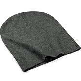 ROYBENS Thin 100% Cotton Beanie for Men Women Lightweight Slouchy Chemo Hat | Ultra-Soft Cuffed Knit Fisherman Beanies Hats Cold Cap for Hair Loss Gentle Headwear Slouch Skull Caps Skin-friendly Big Head