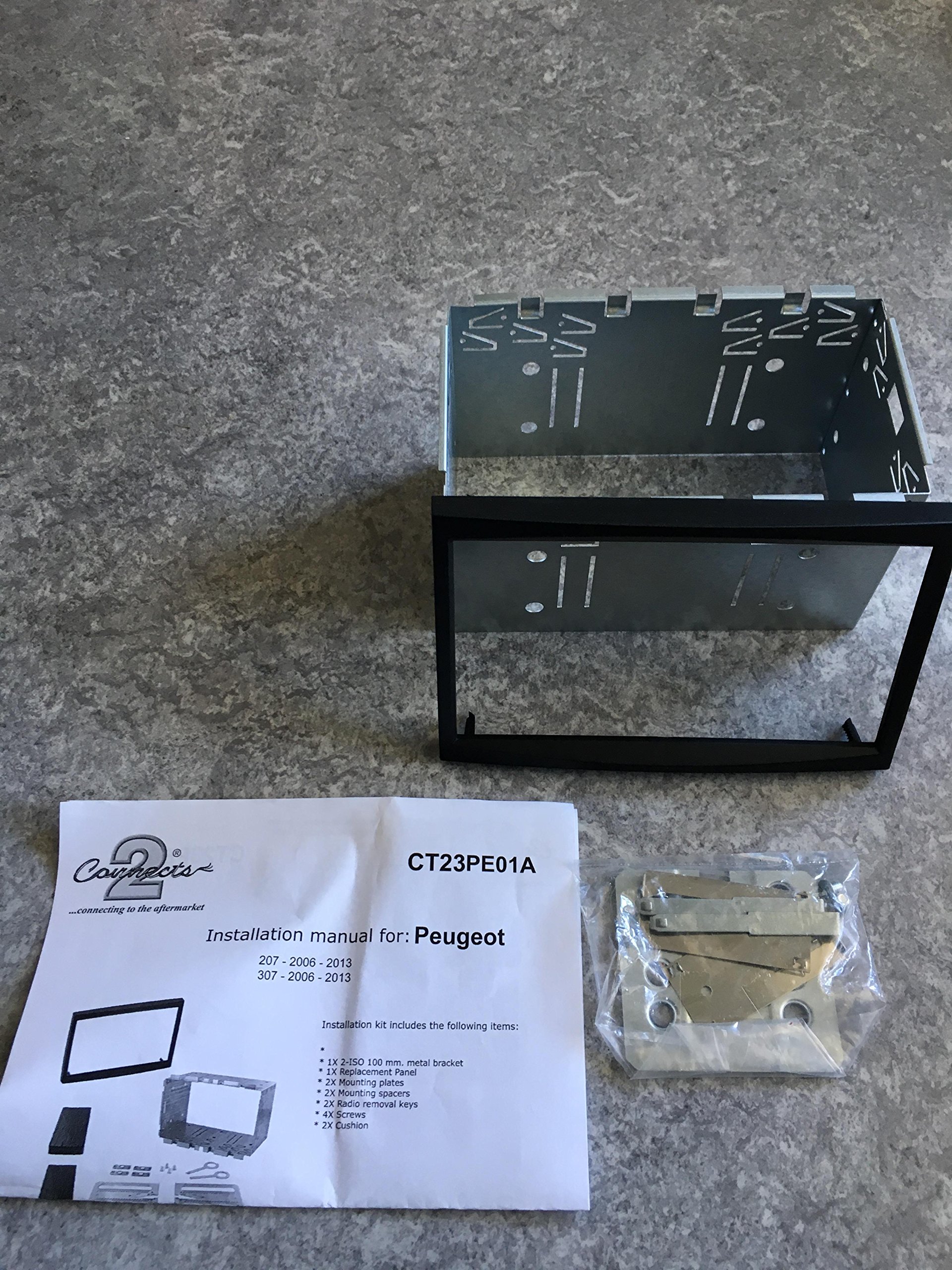 Connects2 CT23PE01A Peugeot 207, 307, 307SW, 307CC Double Din Fascia Plates