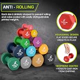 ProsourceFit Neoprene Dumbbell 3 lb Hex Non-Slip Grip Coated view 3