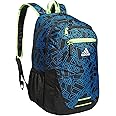 adidas Foundation Backpack (38L) Durable Large Athletic Student Laptop Book Bag for Boys/Girls, Outline BOS Toss Pulse Blue/Black/Lucid Lemon Yellow, One Size