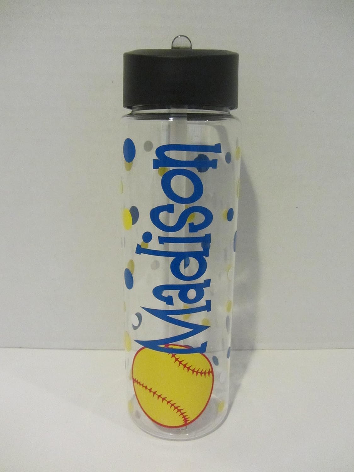 the Personalized softball 24 ounce BPA free water bottle best of
