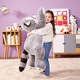 IKASA Large Raccoon Stuffed Animal Plush 78cm Giant Hugging Pillow Toy view 5