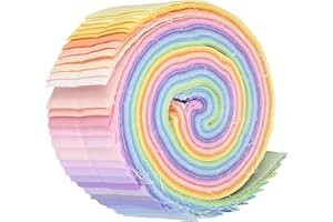 Robert Kaufman RU-230-41 Roll Ups Kona Cotton Solids pastel Palette, 41Pcs,Assorted