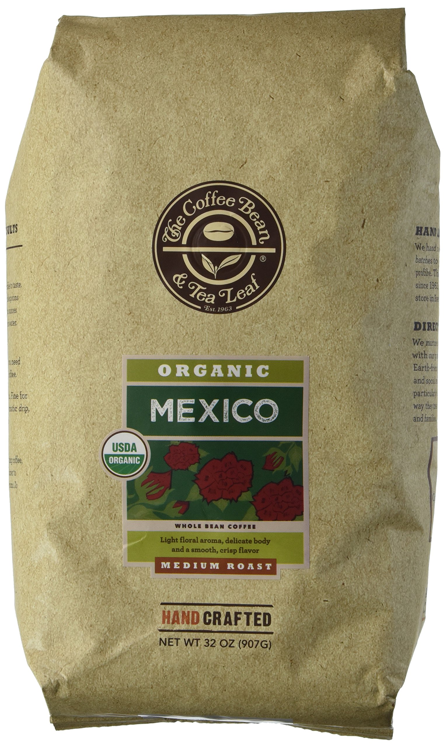The Coffee Bean & Tea Leaf Organic Colombia, Dark Coffee, 2 Pound Grocery & Gourmet