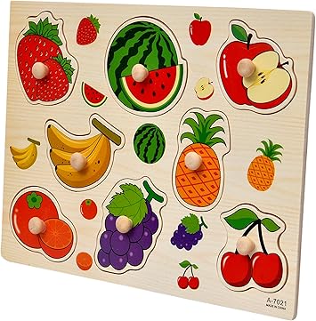 Toyshine Wooden Puzzle Toy, Educational and Learning Toy - Fruit