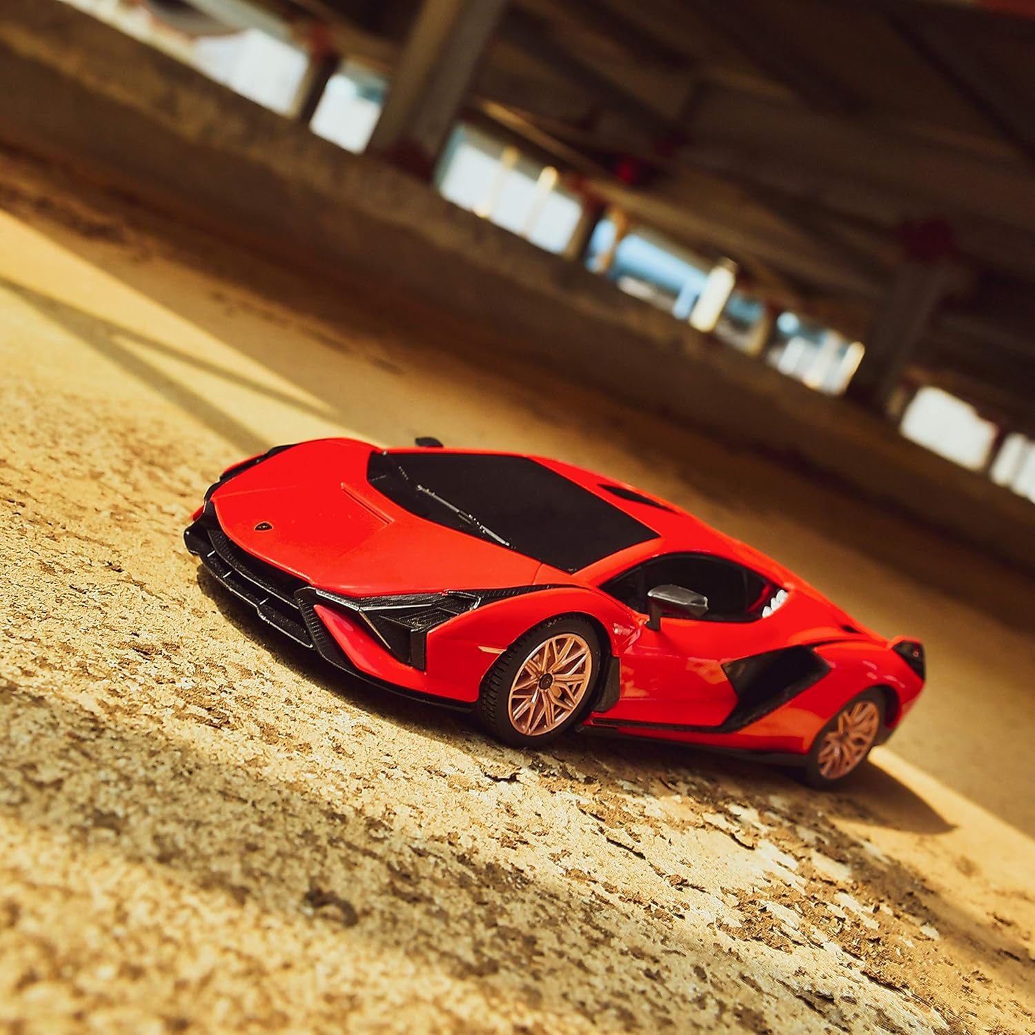 BEZGAR X RASTAR Licensed RC Series, 1:24 Scale Diecast Remote Control Car Lamborghini Sián FKP 37 Electric Sport Racing Hobby Toy Car Model Vehicle for Boys and Girls Teens and Adults Gift (Red): Toys & Games